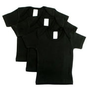Black Short Sleeve Lap T-Shirts, 3pk (Baby Boys or Baby Girls, Unisex)